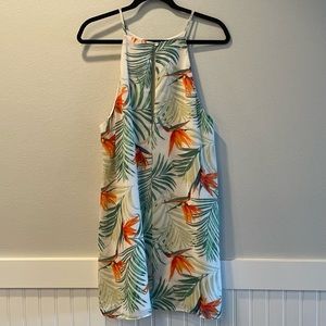 Forever 21 Contemporary Women’s Spaghetti String Tropical Sheer Dress (XL)